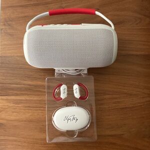 Brookstone X Christian McCaffrey Wireless Speaker and True Wireless Earbuds set